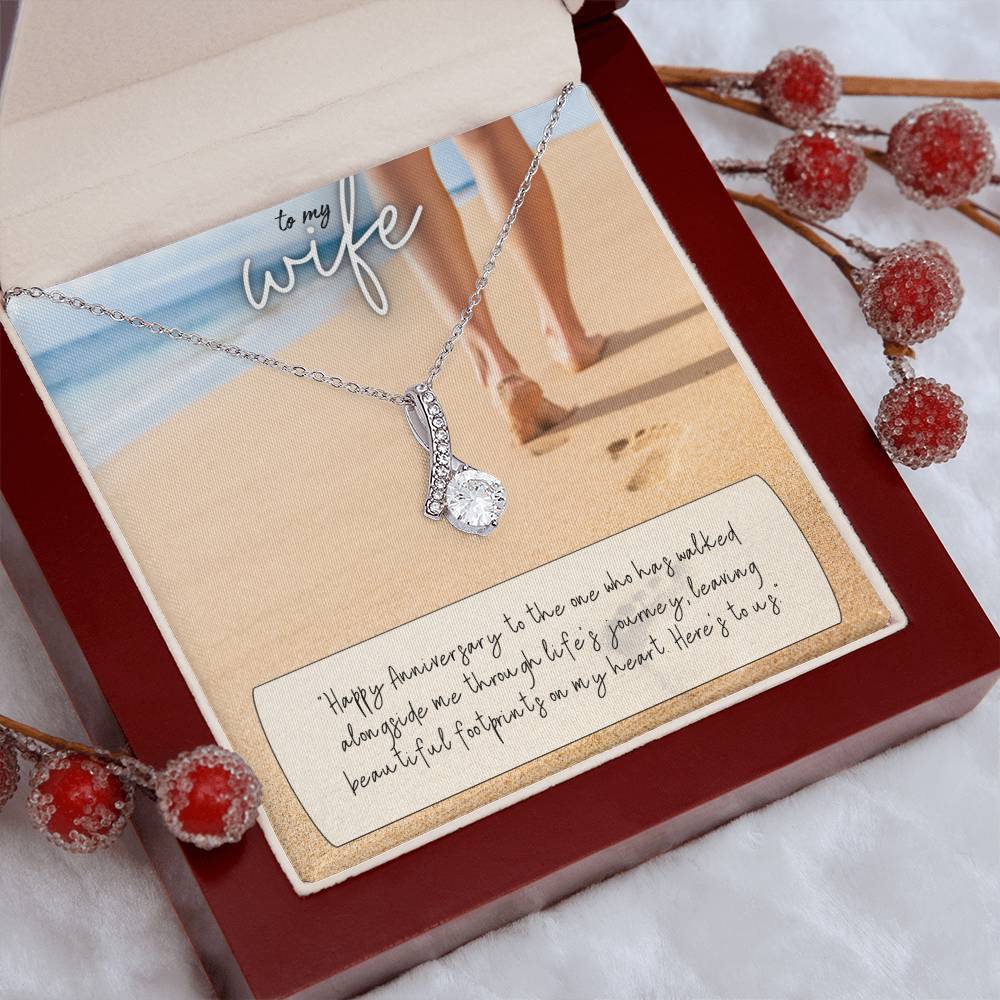 To My Wife | Happy Anniversary to the one who has walked alongside me through life's journey - Alluring Beauty Necklace