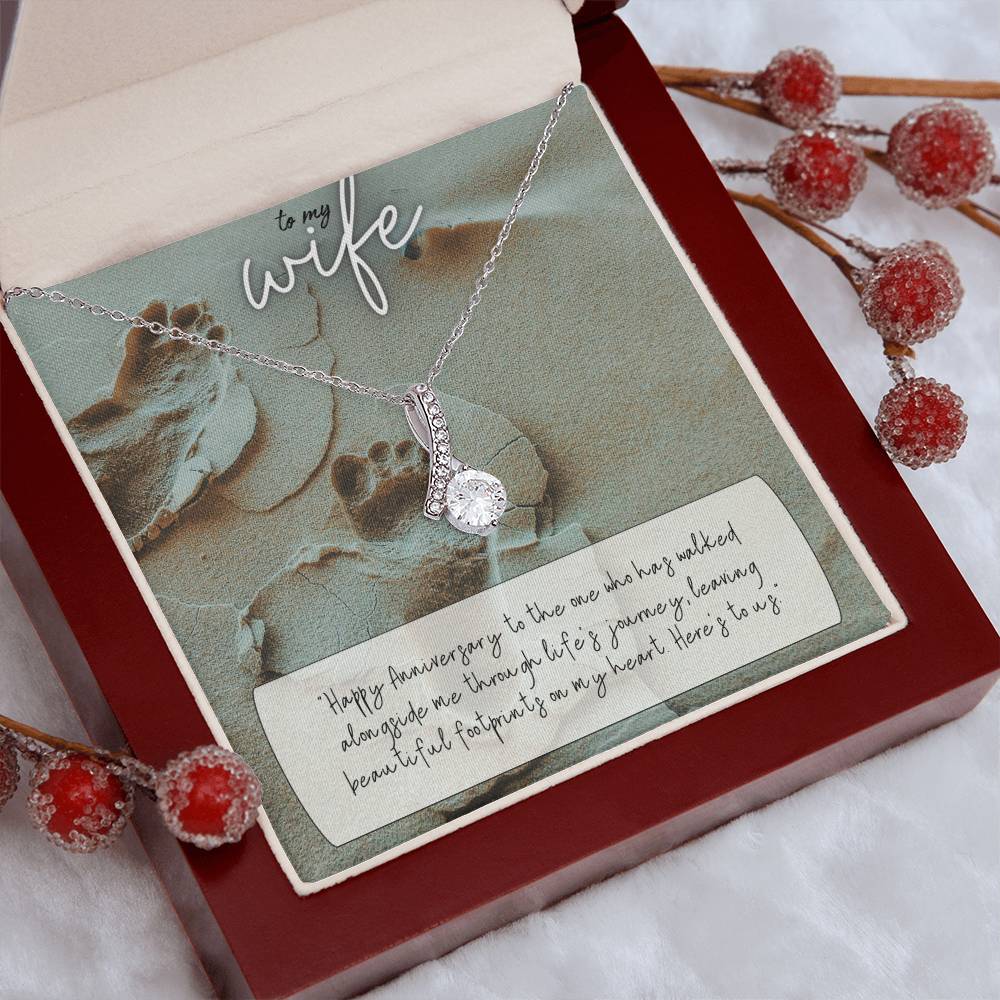 To My Wife | Happy Anniversary to the one who has walked alongside me through life's journey - Alluring Beauty Necklace