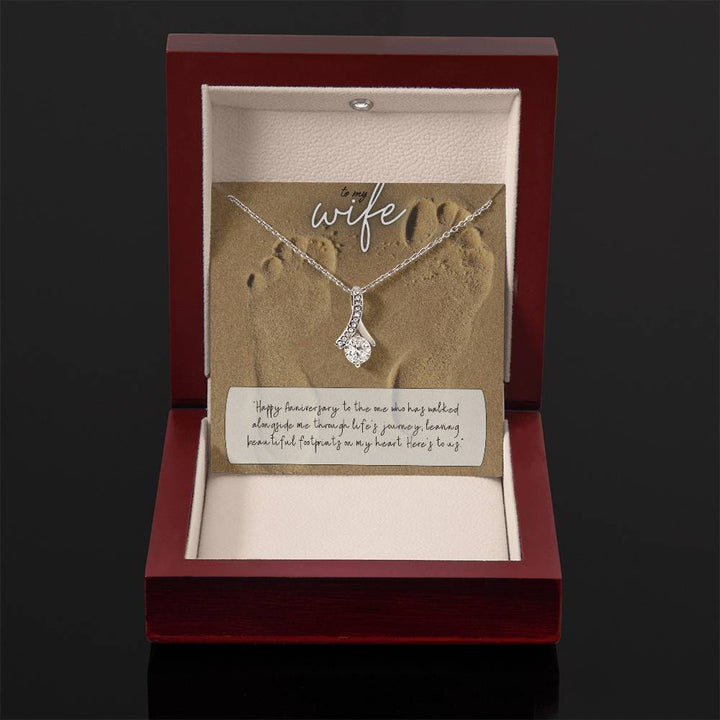 To My Wife | Happy Anniversary to the one who has walked alongside me through life's journey - Alluring Beauty Necklace