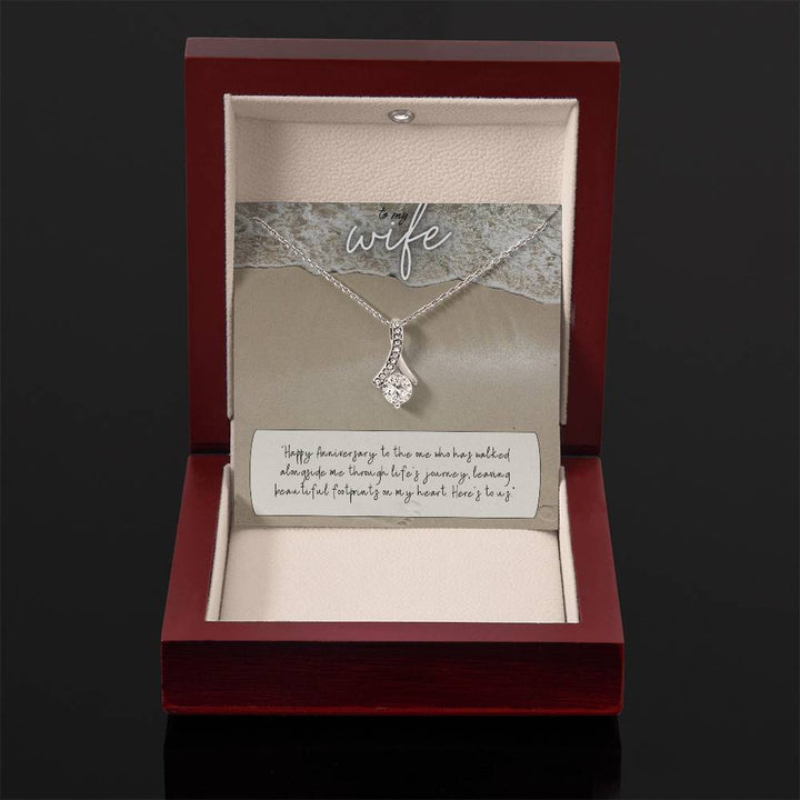 To My Wife | Happy Anniversary to the one who has walked alongside me through life's journey - Alluring Beauty Necklace