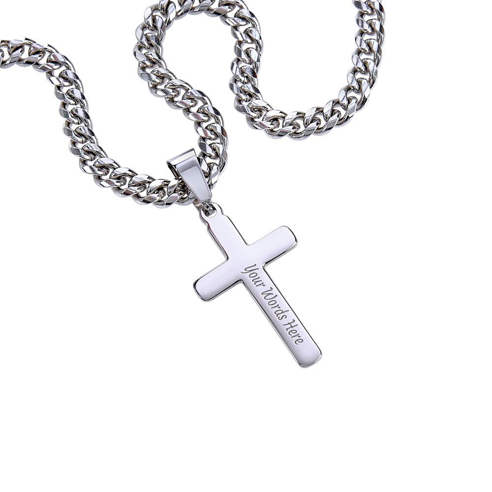 You are Loved | Above all else love each other deeply. 1 Peter 4:8 - Cuban Chain with Artisan Cross Necklace