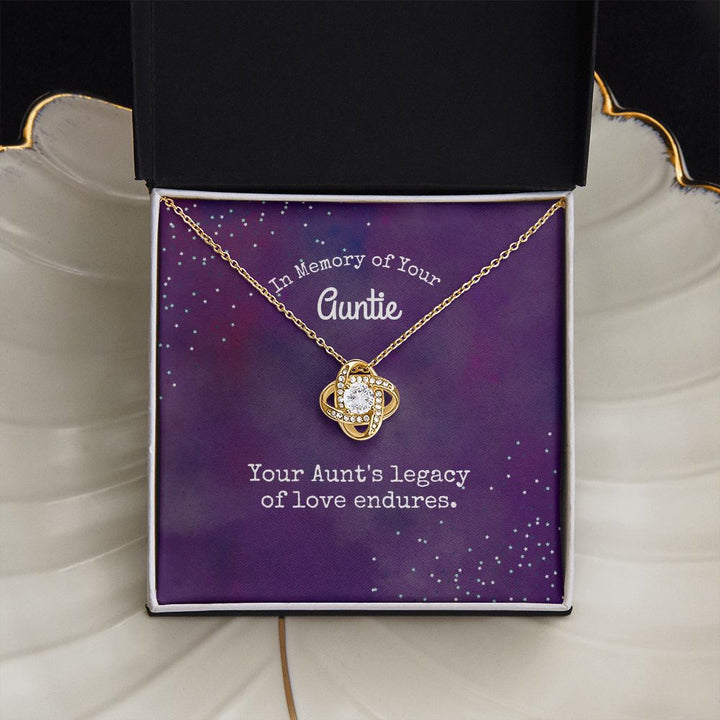 In Memory of Your Auntie | Your Aunt's legacy of love endures - Love Knot Necklace