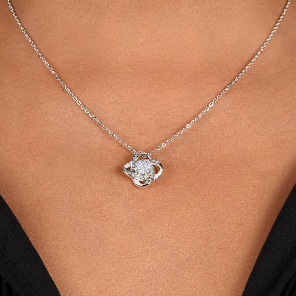 To My Wife | You have a Pizza my Heart. I Love You! - Love Knot Necklace