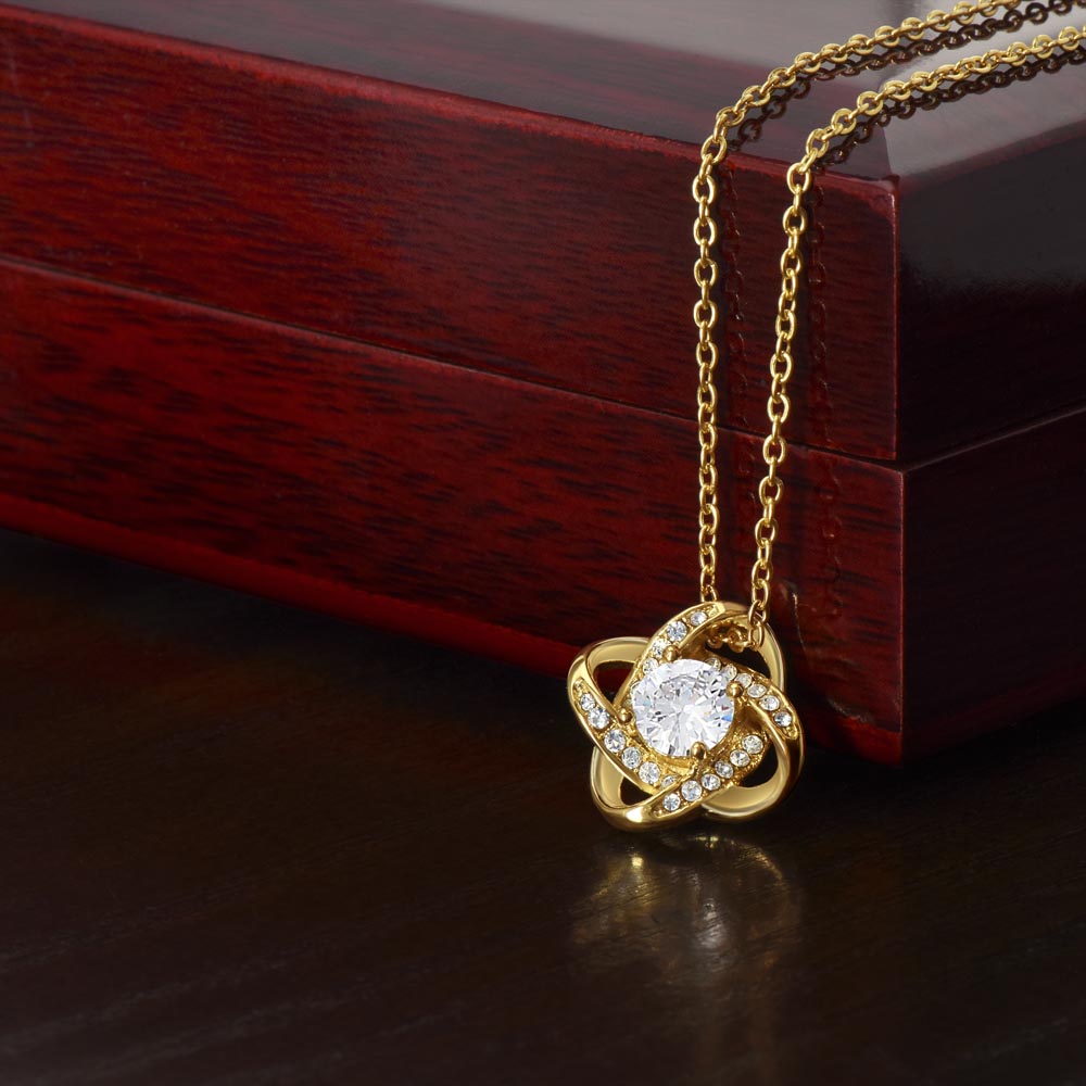 To My Girlfriend | Distance never separates two hearts that really care. - Love Knot Necklace