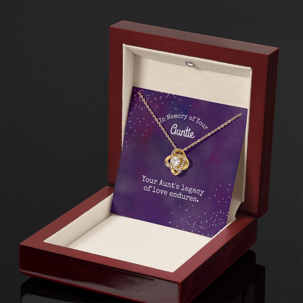 In Memory of Your Auntie | Your Aunt's legacy of love endures - Love Knot Necklace