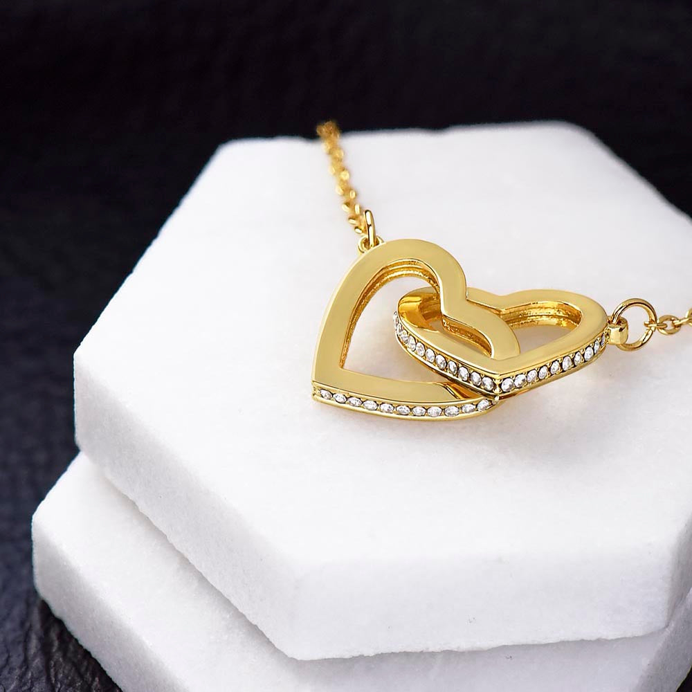 Even in Zero Gravity, I would still Fall for You - Interlocking Hearts Necklace