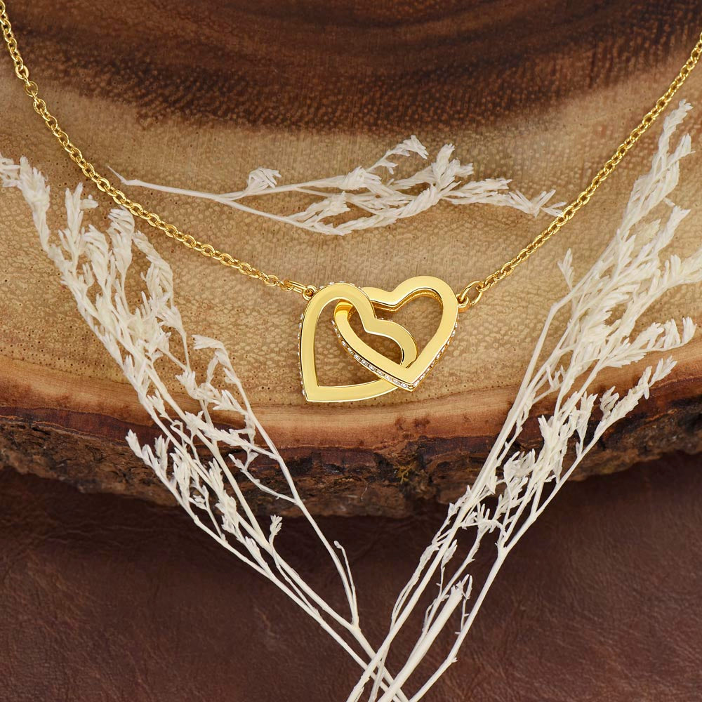 To My Soulmate | You're my love, my friend, my sweetheart, my life, my all, my dream come true - Interlocking Hearts Necklace