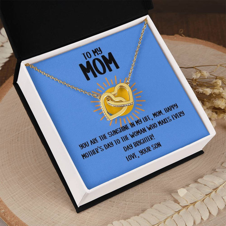 Happy Mother's Day | To the woman who makes everyday brighter - Interlocking Hearts Necklace