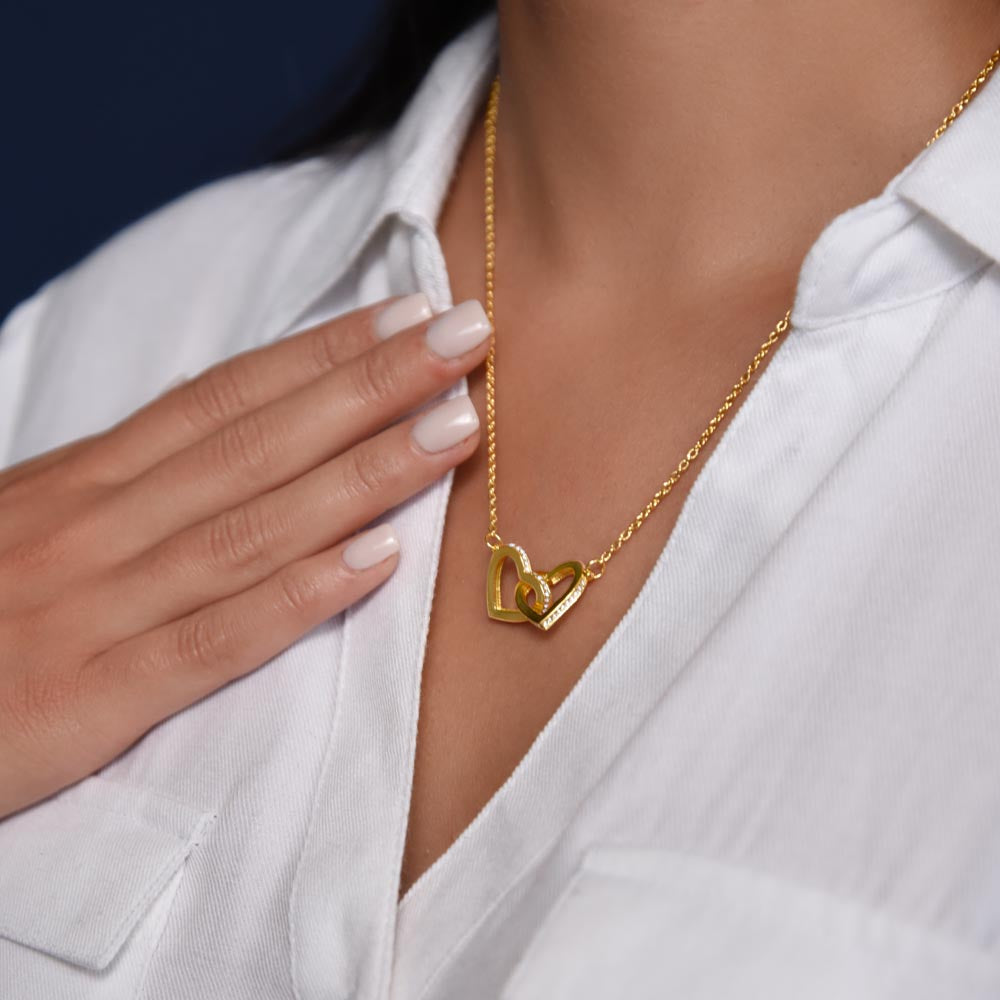 Congratulations on your Graduation | Your hard work and dedication have paid off - Interlocking Hearts Necklace