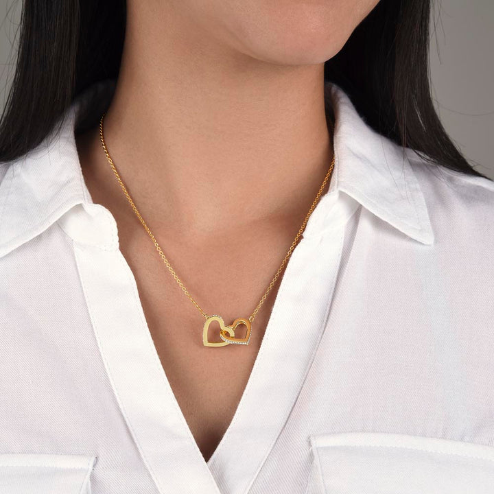 Daughter | We are so Proud of You! More great things to come! - Interlocking Hearts Necklace