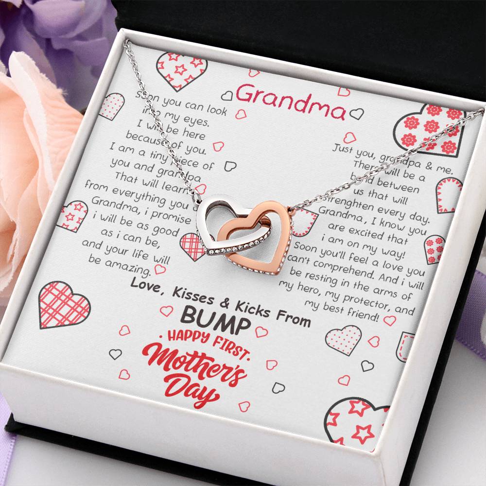 Grandma | I will be as good as I can be, and your life will be amazing - Interlocking Hearts Necklace