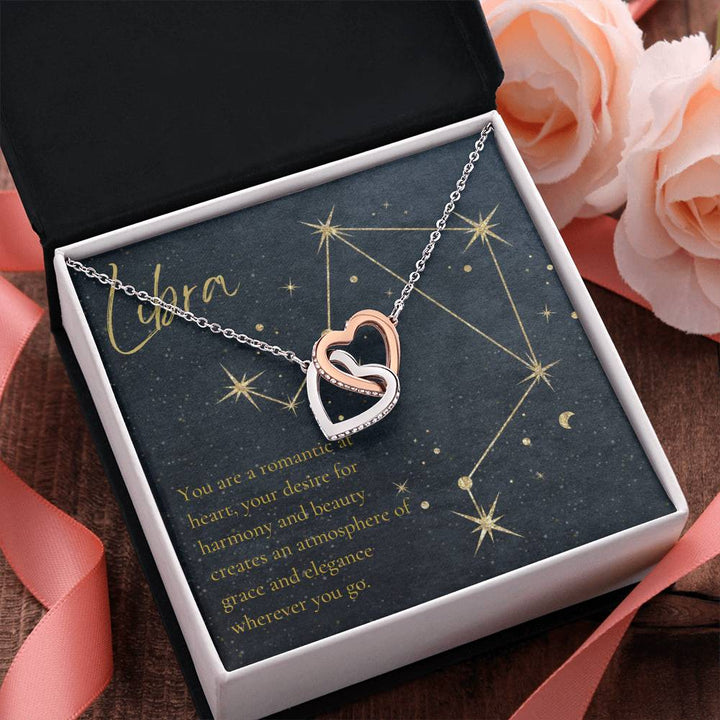 Libra | You are a romantic at heart, your desire for harmony and beauty creates an atmosphere of grace and elegance wherever you go. - Interlocking Hearts Necklace