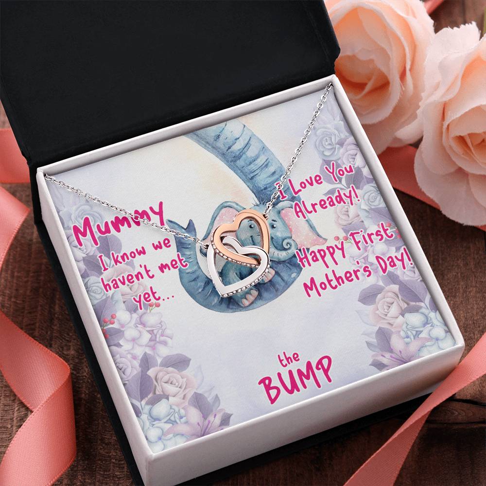 Mummy | I know we haven't met yet, I Love You Already! - Interlocking Hearts Necklace