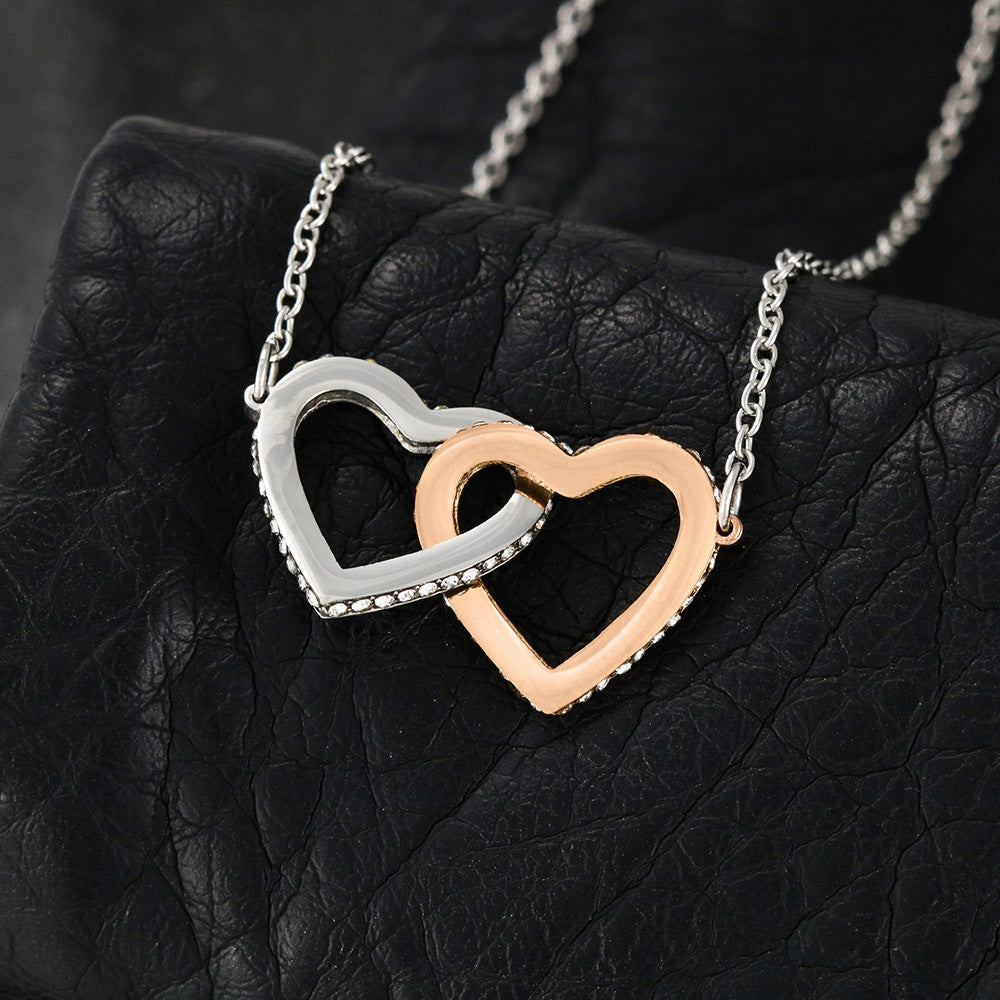 My Soulmate | You fit into my life like a missing puzzle piece, bring harmony and completeness - Interlocking Hearts Necklace