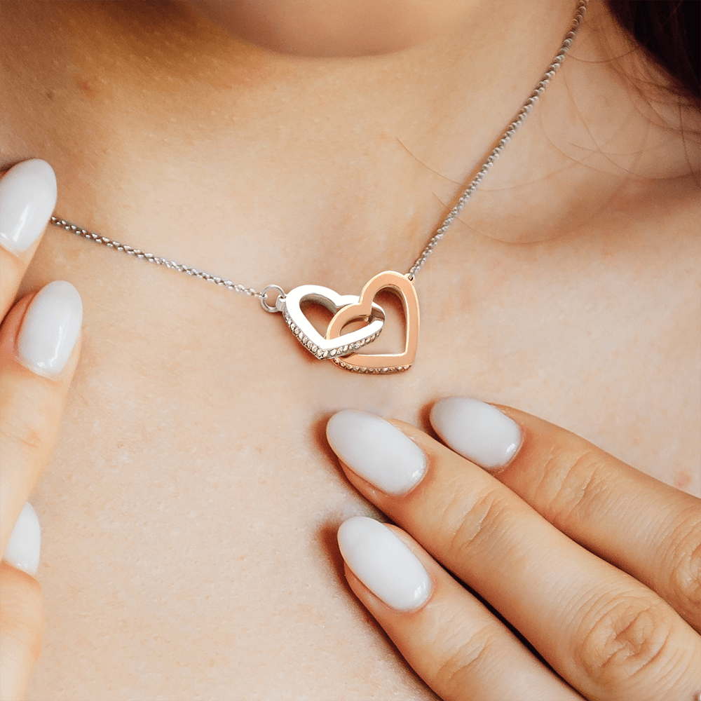 To My Wife | You GUAC my World! Happy Anniversary, I Love You! - Interlocking Hearts Necklace