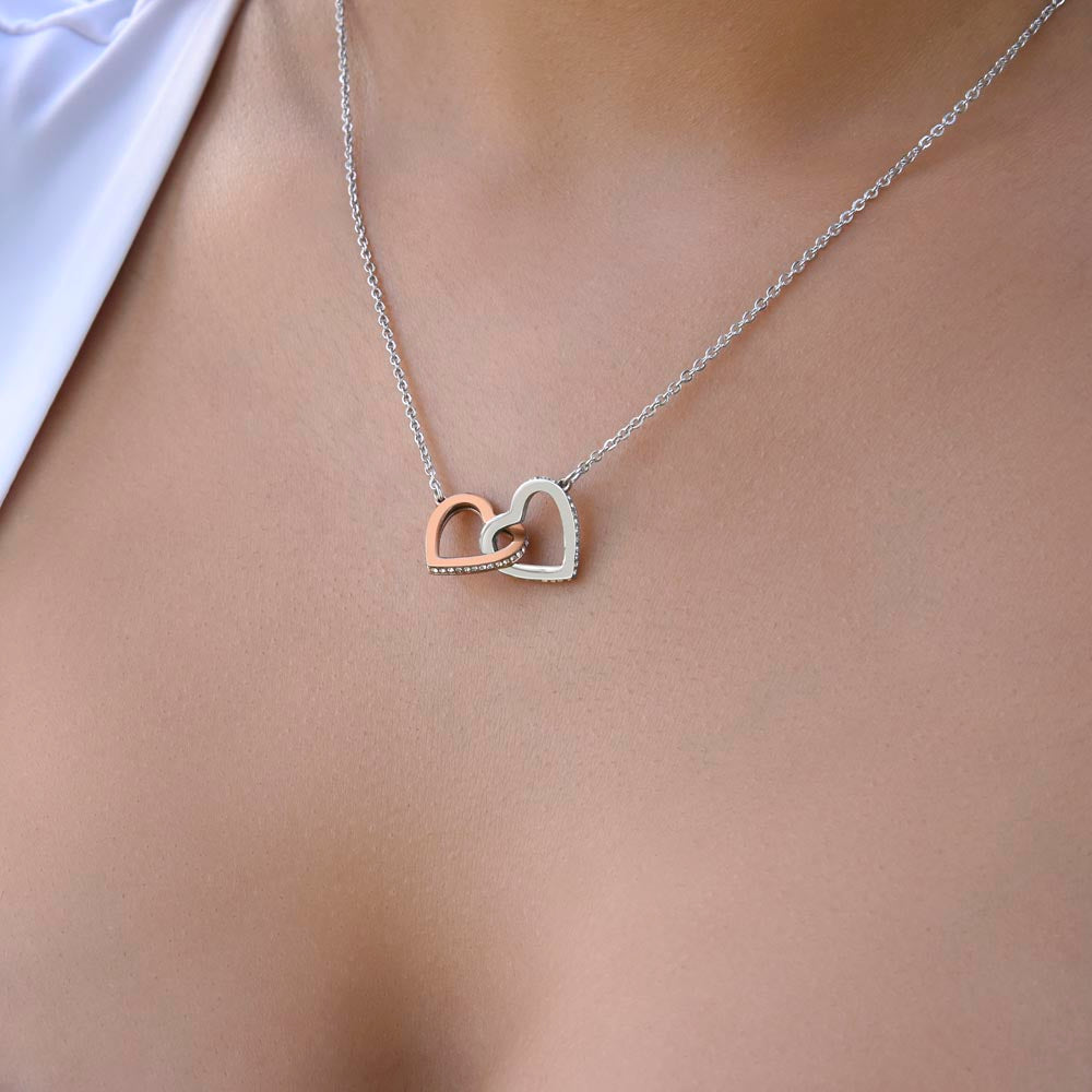 To my girlfriend | I love you more than tacos. And you know how I feel about tacos - Interlocking Hearts Necklace