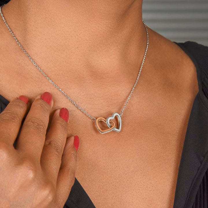 To My Bridesmaid | Your love and care as bridesmaid will always be cherished - Interlocking Hearts Necklace