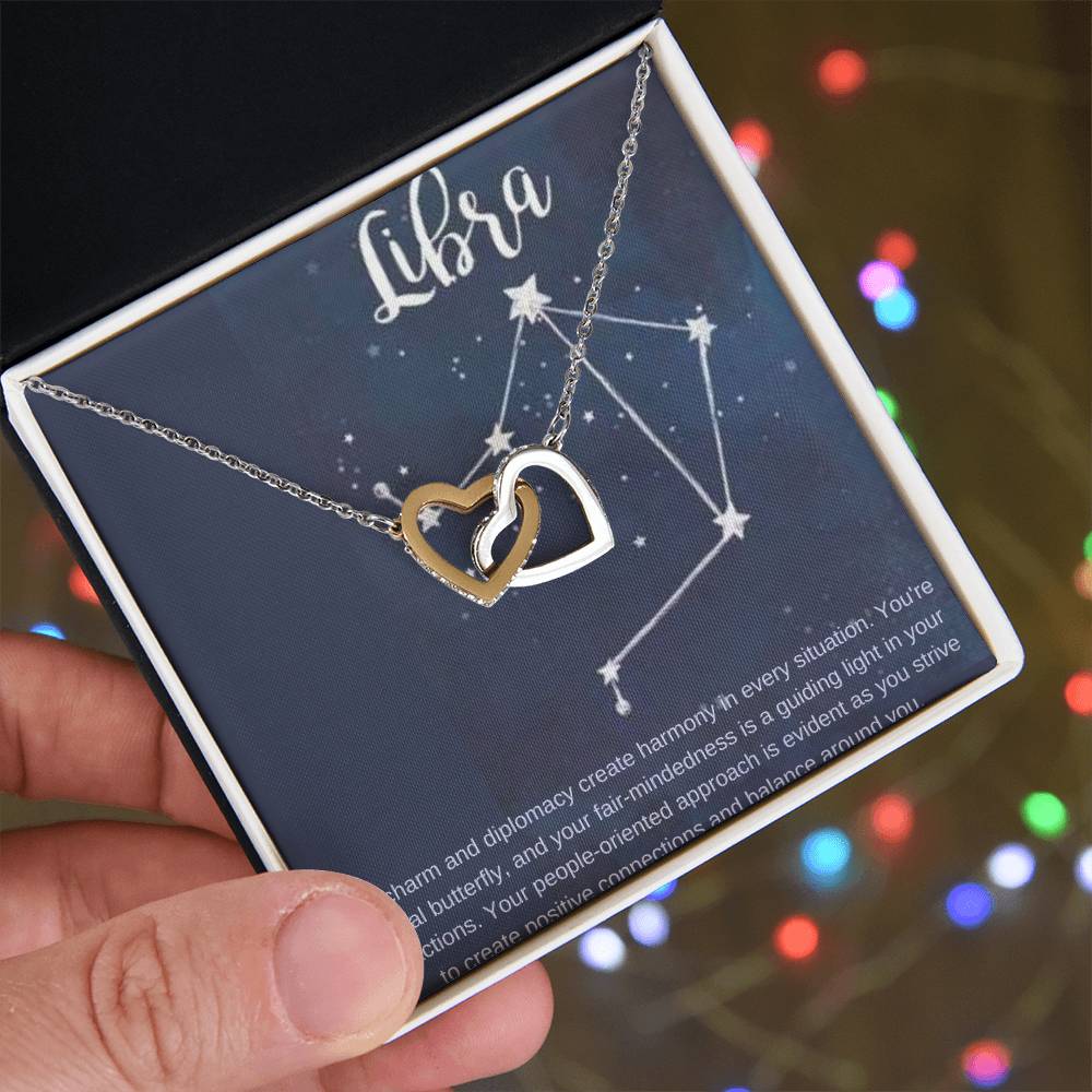 Libra | Your charm and diplomacy create harmony in every situation - Interlocking Hearts Necklace