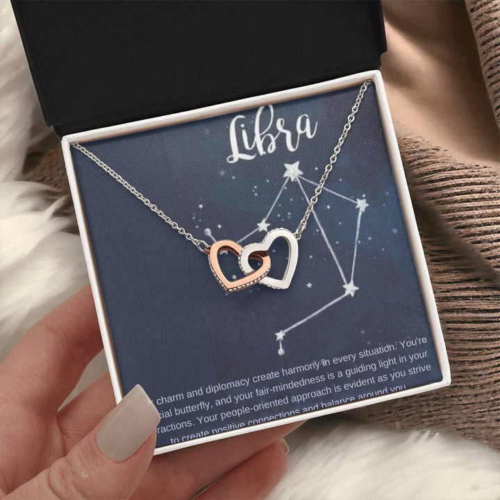 Libra | Your charm and diplomacy create harmony in every situation - Interlocking Hearts Necklace