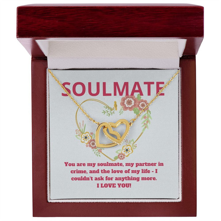 Soulmate | You are my soulmate, my partner in crime, and the love of my life - Interlocking Hearts Necklace