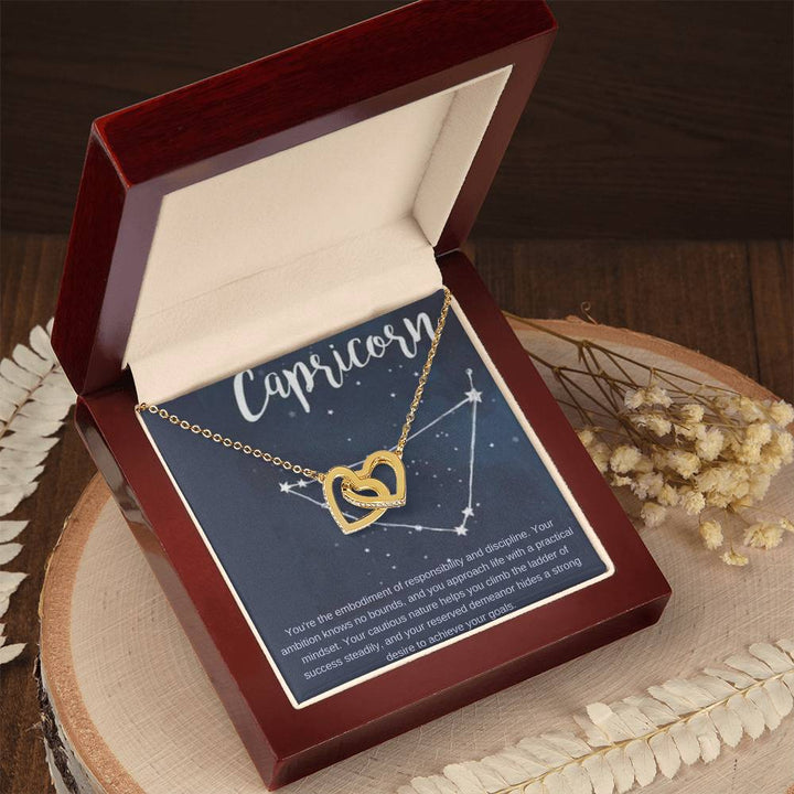 Capricorn | You're the embodiment of responsibility and discipline - Interlocking Hearts Necklace