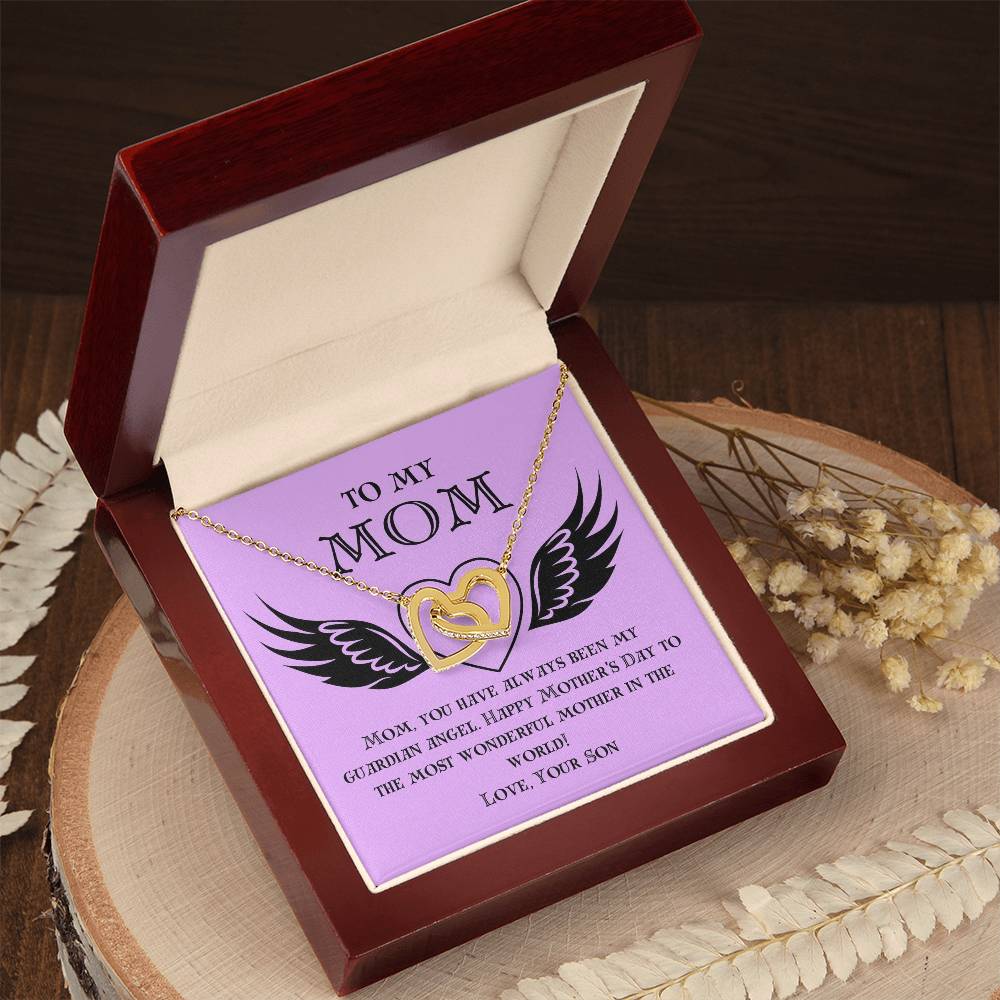 Happy Mother's Day | You have always been my guardian angel - Interlocking Hearts Necklace