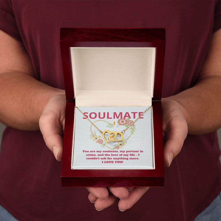 Soulmate | You are my soulmate, my partner in crime, and the love of my life - Interlocking Hearts Necklace