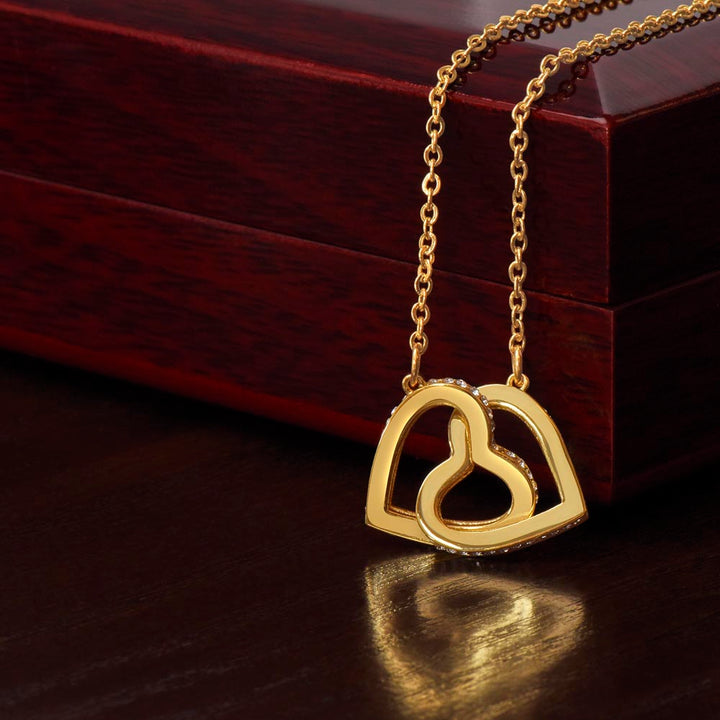 To our Bonus Daughter | We wish you a happy birthday filled with love and wonderful memories - Interlocking Hearts Necklace