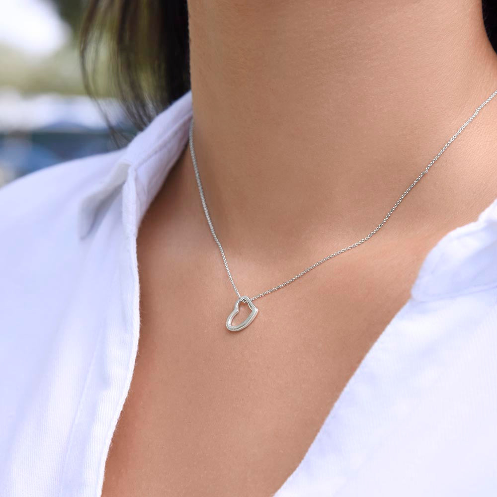 To The New Teacher | Remember that you are not alone on this journey - Delicate Heart Necklace