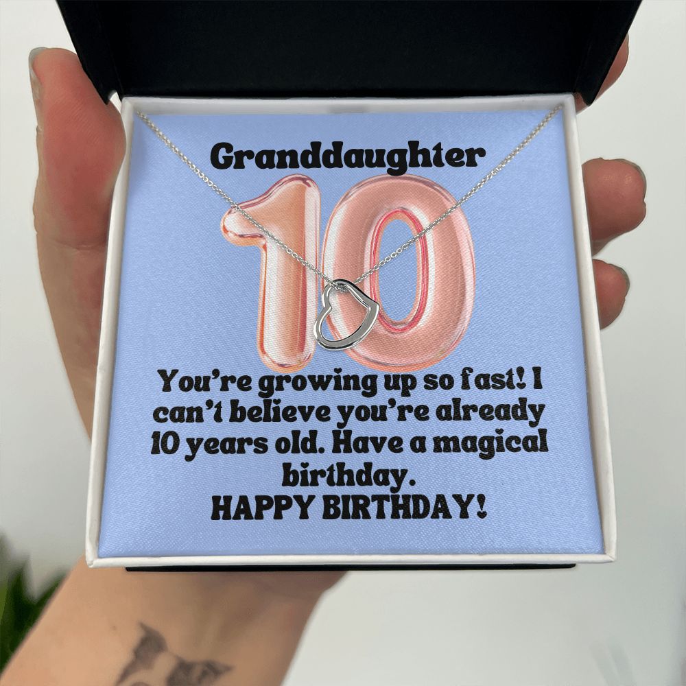 Granddaughter | You're growing up so fast! I can't believe you're already 10 years old. Happy Birthday! - Delicate Heart Necklace