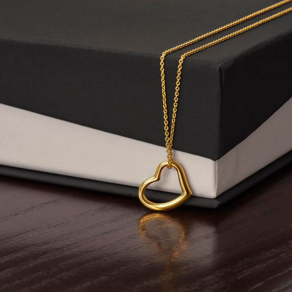 To The New Teacher | Remember that you are not alone on this journey - Delicate Heart Necklace