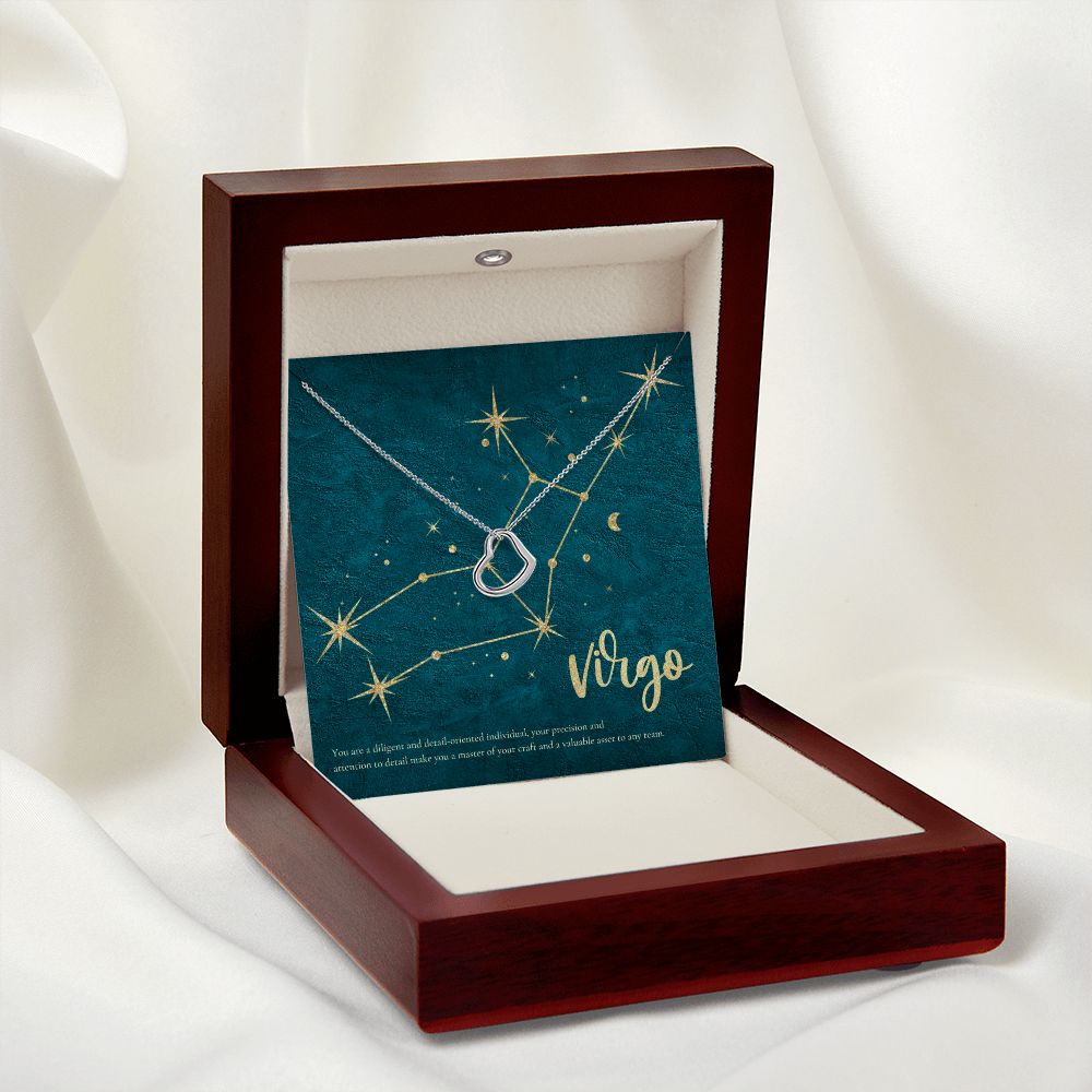 Virgo | You are a diligent and detail-oriented individual, your precision and attention to detail make you a master of your craft and a valuable asset to any team. - Delicate Heart Necklace