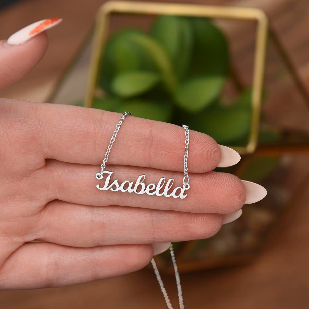 To My Dearest Mommy Happy Mother's Day | Thank you for carrying me in your tummy and making sacrifices for me - Personalized Name Necklace