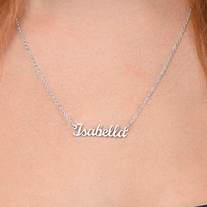 To My Beautiful Wife | Side by Side or Miles Apart You are always in my Heart - Personalized Name Necklace