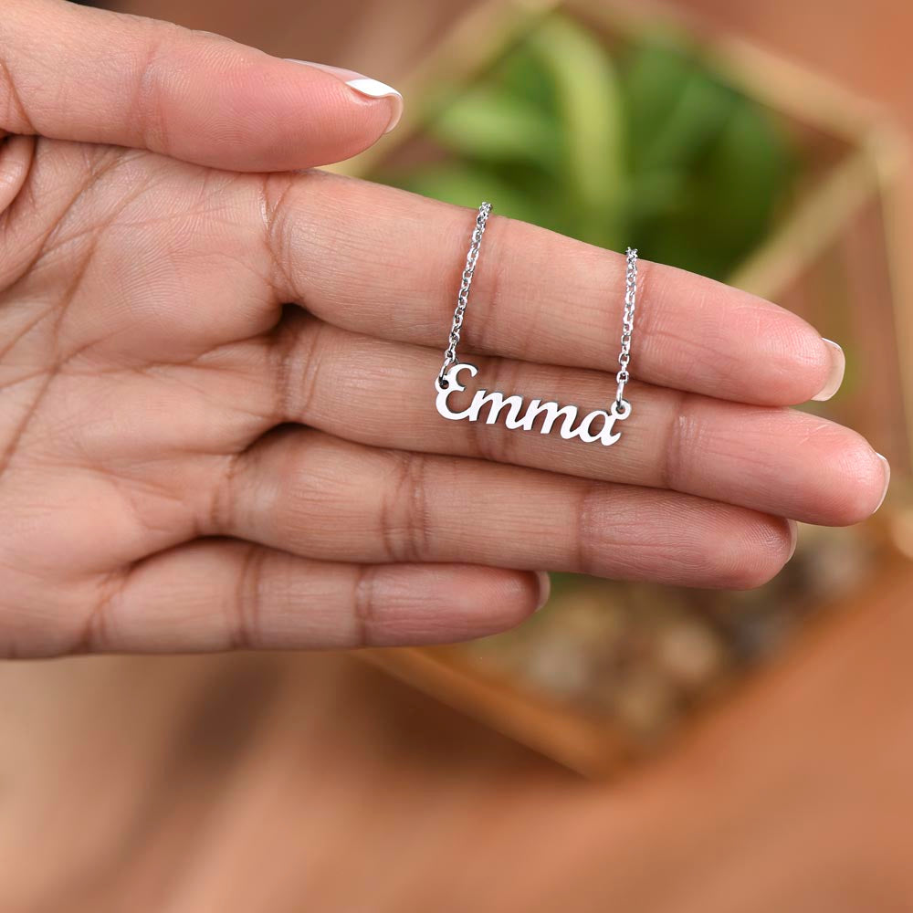 To My Dearest Mommy Happy Mother's Day | Thank you for carrying me in your tummy and making sacrifices for me - Personalized Name Necklace