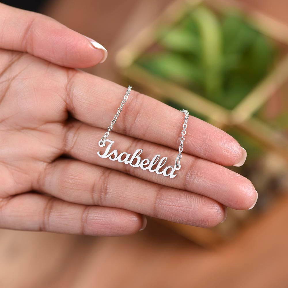 To My Beautiful Wife | Side by Side or Miles Apart You are always in my Heart - Personalized Name Necklace