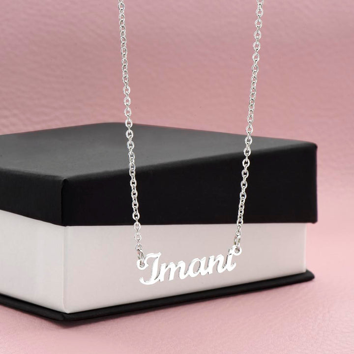 To My Beautiful Wife | Side by Side or Miles Apart You are always in my Heart - Personalized Name Necklace