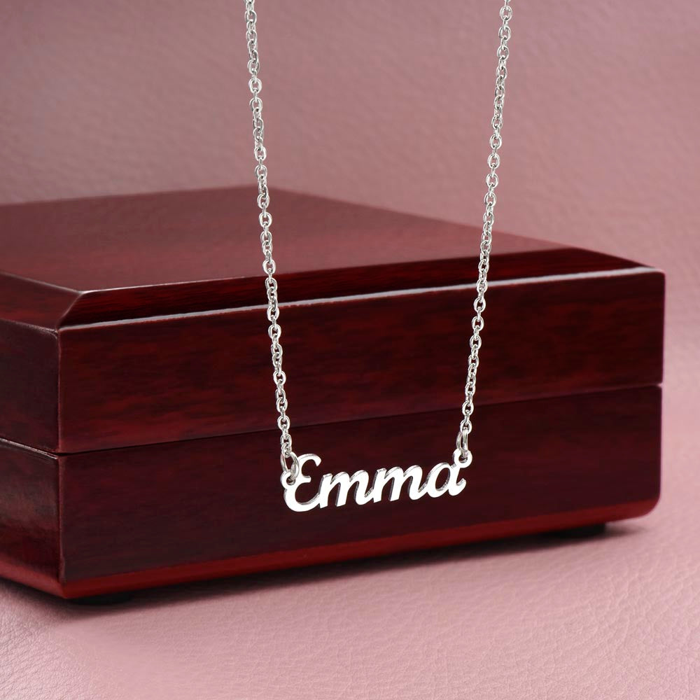 To My Dearest Mommy Happy Mother's Day | Thank you for carrying me in your tummy and making sacrifices for me - Personalized Name Necklace