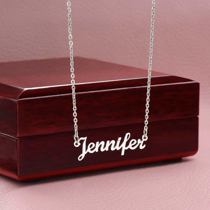 To My Beautiful Wife | Side by Side or Miles Apart You are always in my Heart - Personalized Name Necklace