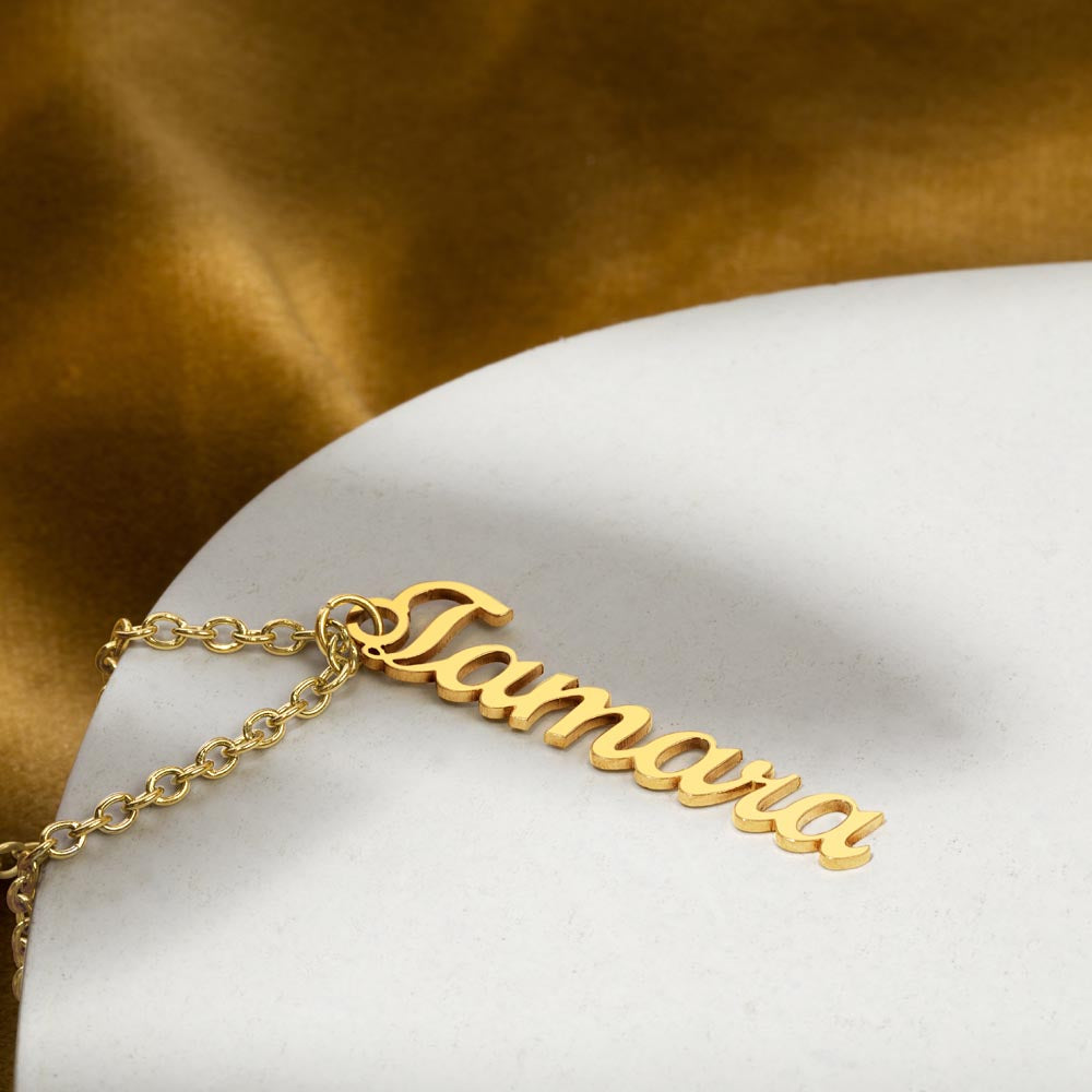 To My Wife | You bring so much joy and happiness to my life. I can't imagine a single day without you by my side. - Personalized Vertical Name Necklace