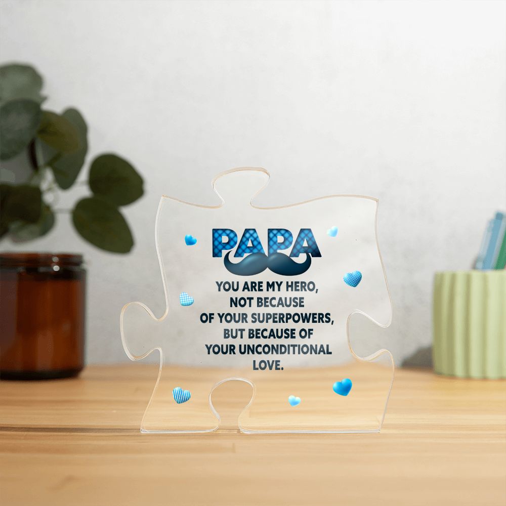 PAPA | You are My Hero - Printed Acrylic Puzzle Plaque