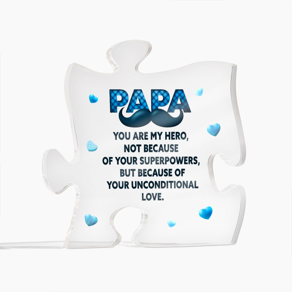 PAPA | You are My Hero - Printed Acrylic Puzzle Plaque