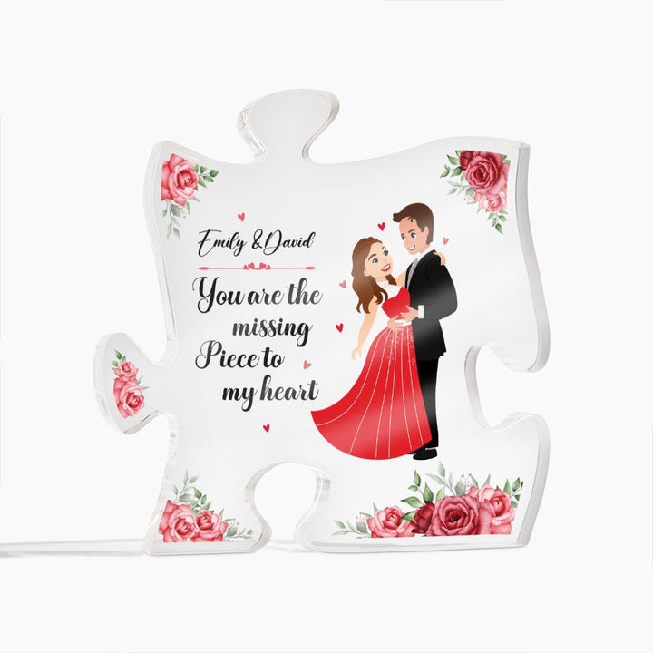 You are the missing Piece of My Heart - Printed Acrylic Puzzle Plaque