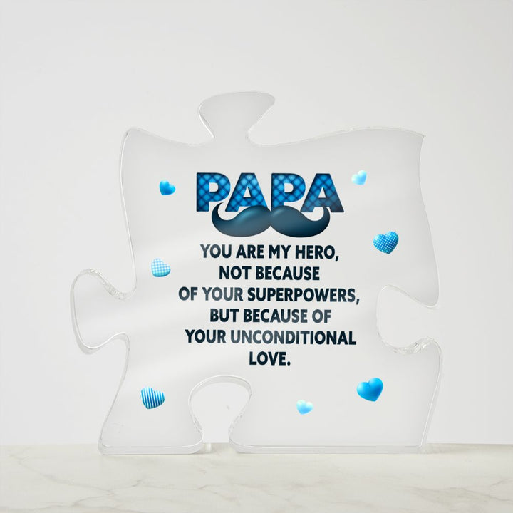 PAPA | You are My Hero - Printed Acrylic Puzzle Plaque