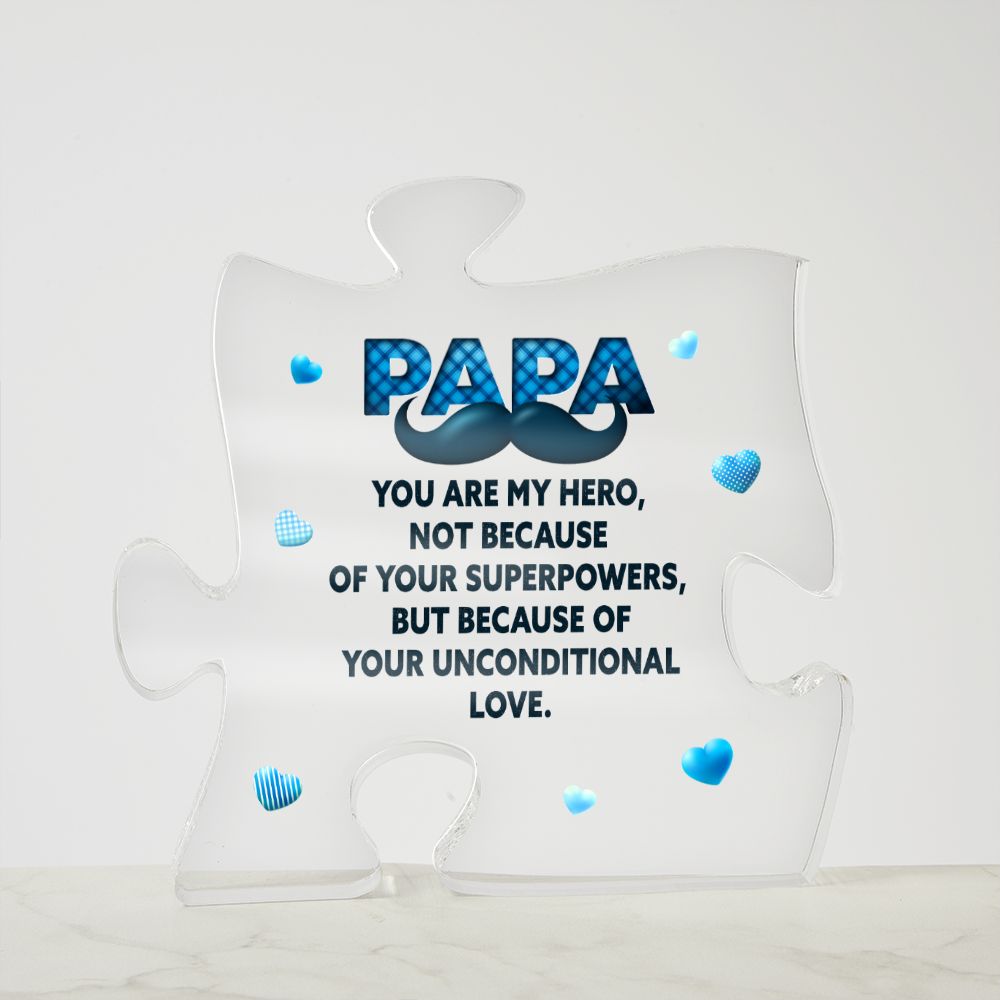 PAPA | You are My Hero - Printed Acrylic Puzzle Plaque