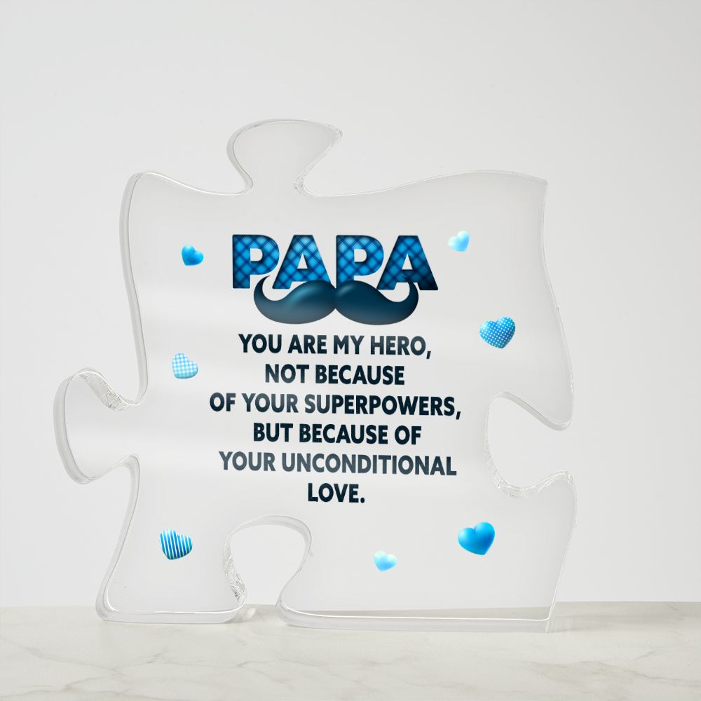 PAPA | You are My Hero - Printed Acrylic Puzzle Plaque