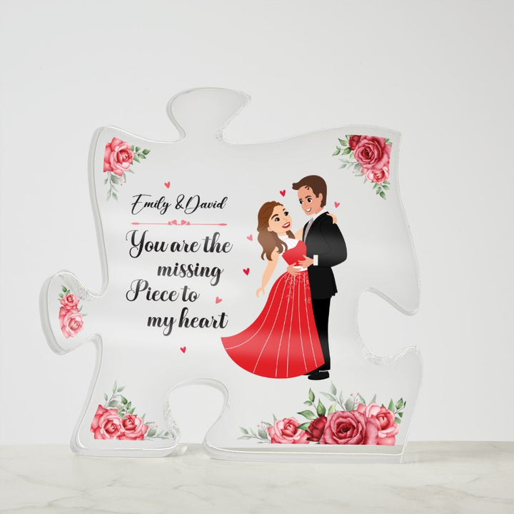 You are the missing Piece of My Heart - Printed Acrylic Puzzle Plaque