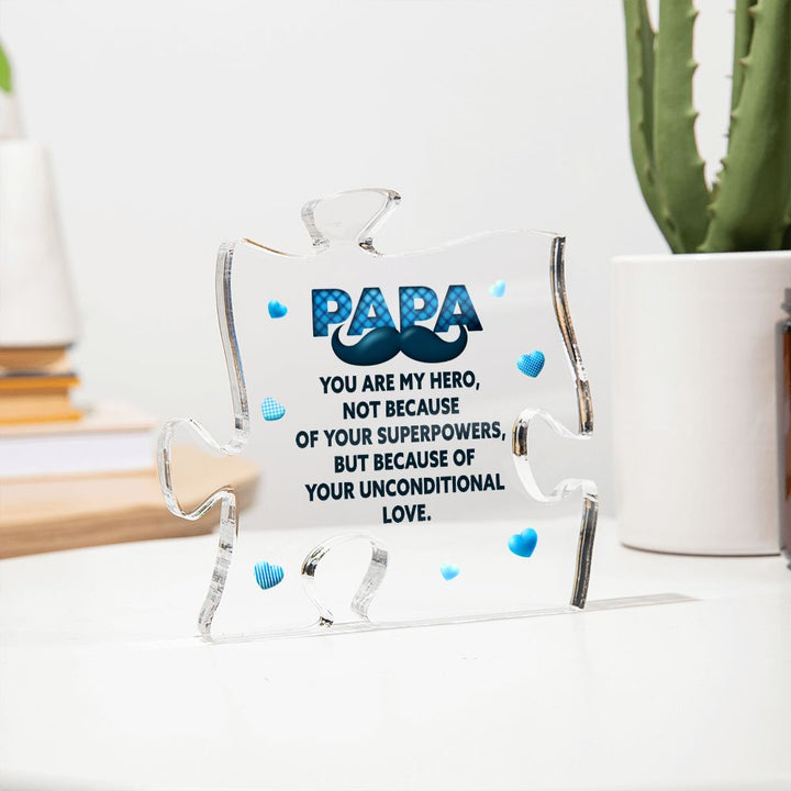 PAPA | You are My Hero - Printed Acrylic Puzzle Plaque