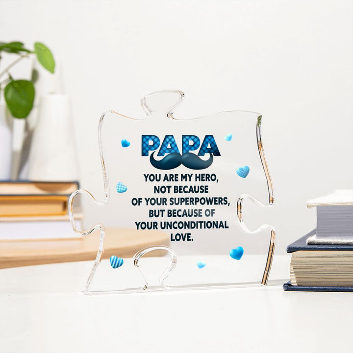 PAPA | You are My Hero - Printed Acrylic Puzzle Plaque