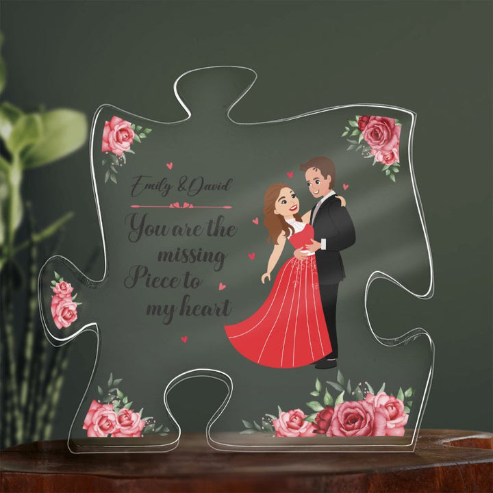 You are the missing Piece of My Heart - Printed Acrylic Puzzle Plaque